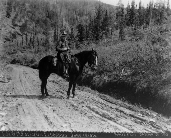 A Member of the Royal Northwest Mounted Police on Eldorado, June 18, 1914.