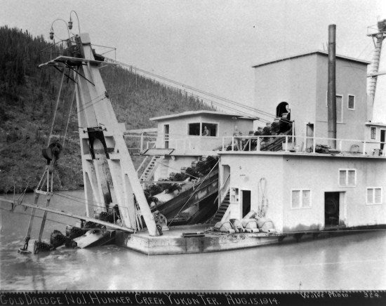 Canadian Klondike Mining Company Dredge No. 1 at Hunker Creek, August 15, 1914.