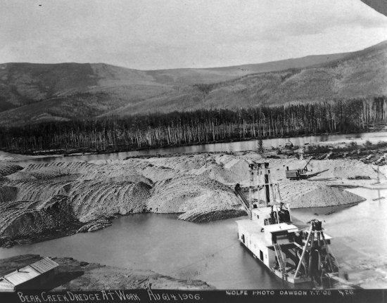Bear Creek Dredge at Work, August 14, 1906