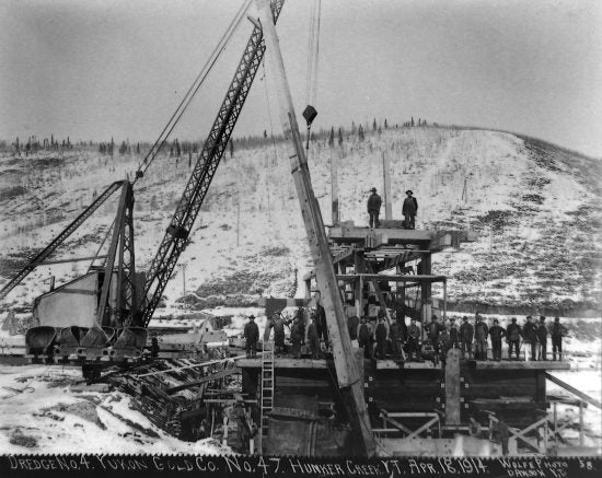 Dredge No. 4 Yukon Gold Co. No. 47 Hunker Creek, April 4, 1914