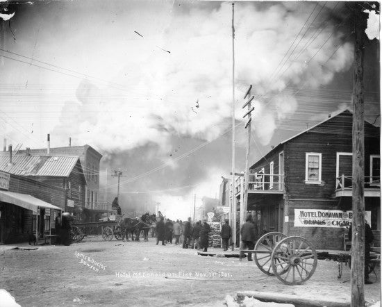 Hotel McDonald on Fire, November 1, 1901