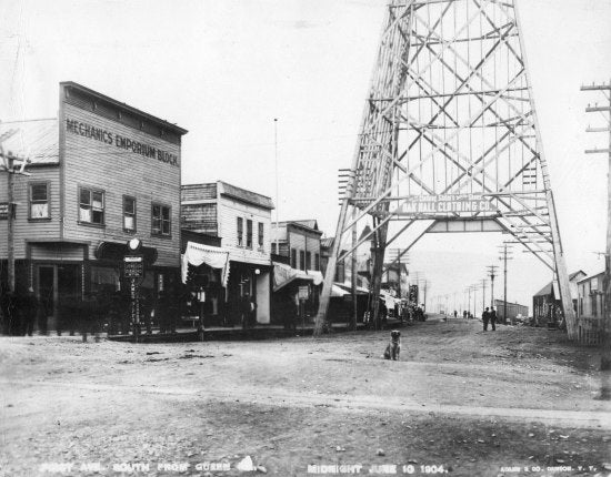 First Ave South from Queen Midnight June 10 1904