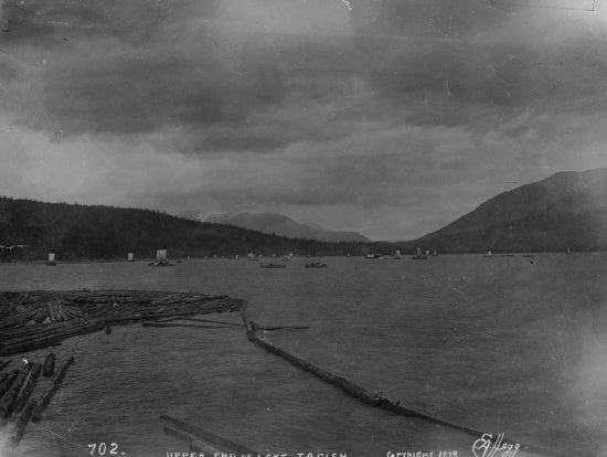 Upper End of Lake Tagish, c1898