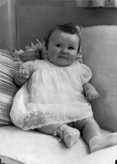 Barbara Eleanor Gibben Born Sept. 25, 1943. Picture taken Easter 1944 5 mos. old