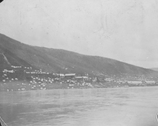 View of Dawson coming up River 1898