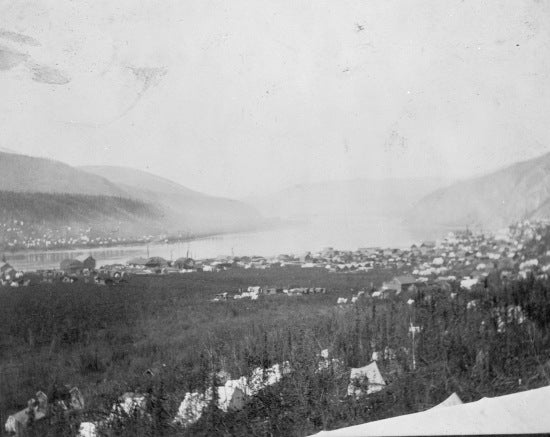 View of Dawson from Alaska Commercial Company Trail, 1898.