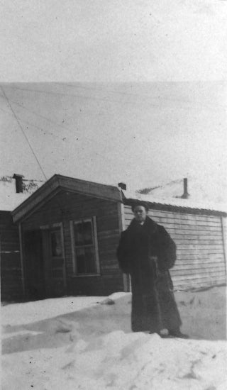 Arthur Englehardt in Front of Cache, c1907.