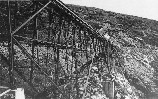 Bridge on the White Pass and Yukon Route Railway, c1910