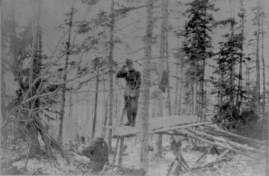Whipsawing on Lake Bennett, BC, April 27, 1898