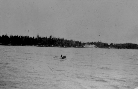 Sending small boat from Sternwheeler City of Seattle to American Customs station on St. Marys Island Alaska, February 26, 1898