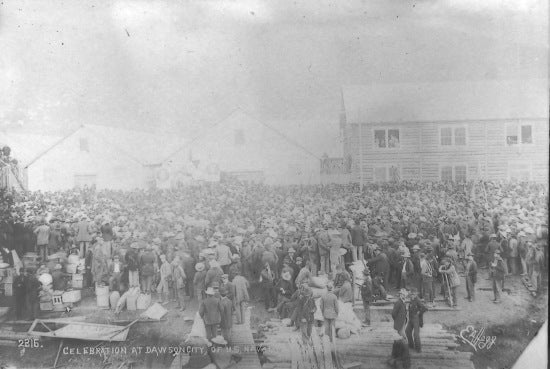 Celebration at Dawson City of U.S. Naval Victories, c1898.