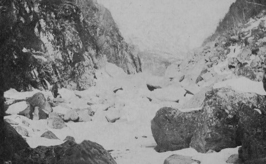 Rocks on Trail in Canyon, 1898.