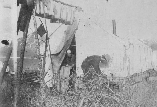 Benjamin and Vail Marshall's Tent, 1898.