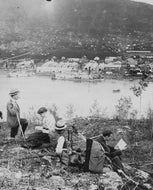 Dawson City from West Dawson, c1898.
