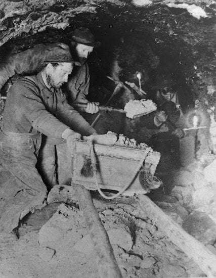 Mining in the Shaft, c1898