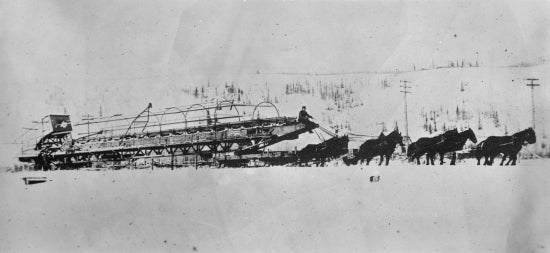 Pulling a Dredge Stacker, c1910