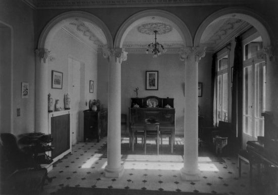 Robert Service's dining room in Monte Carlo, c1950