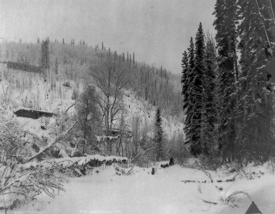 Winter Scene on Bonanza Creek, c1905