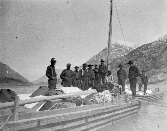 Awaiting Departure at Lake Bennett, c1898.