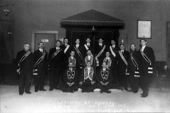 Officers of Dawson Lodge No. 1 Independent Order of Odd Fellows for the Term Ending June 31st 1914