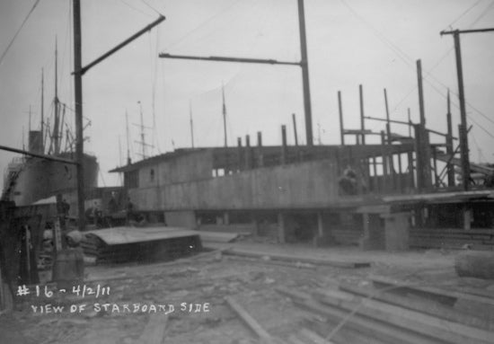 View of Starboard Side, April 2, 1911.