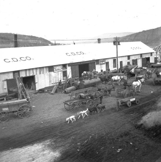 Canadian Development Company Freight Shed, c1900