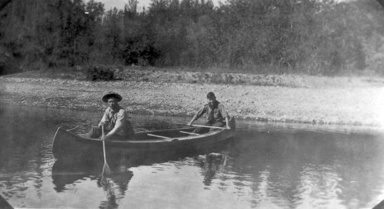 Mike and Vance at Swede Creek, c1920