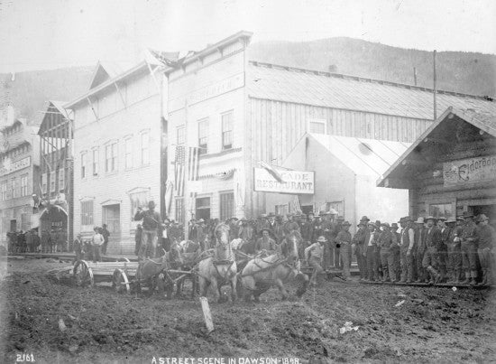 A Street Scene in Dawson - 1898