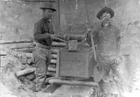 Albert Lyons and Fred Pennington, 12 Below Discovery,  Bonanza Creek, January 20, 1899.