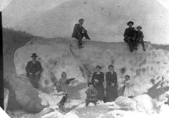 Group Portrait on River Ice, c1905.