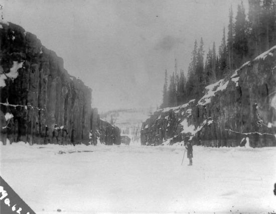 Miles Canyon in Winter, c1918.