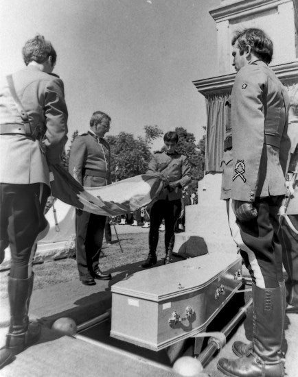 Royal Canadian Mounted Police at the Re-Interment Ceremony for Joseph Boyle, June 29, 1983.