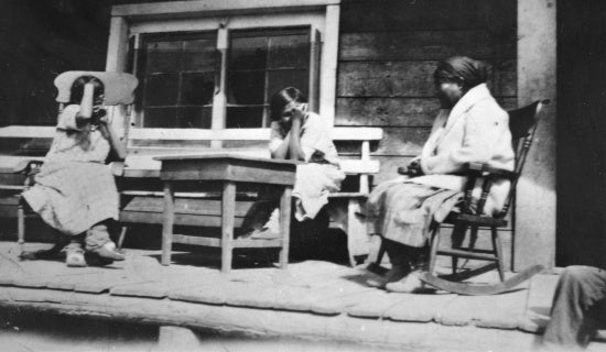 Group Portrait at Moosehide, YT, c1910.