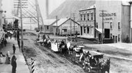 Parade, Dawson City, c1910.