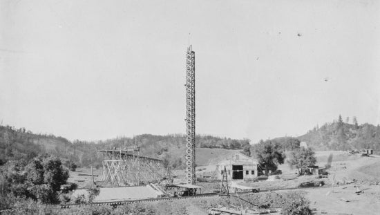 Constructing a Bridge, c1914.