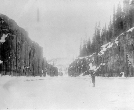 Miles Canyon in Winter, c1913.