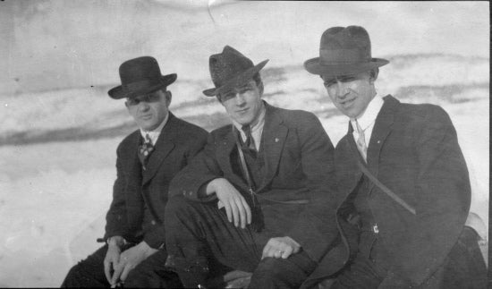 Fred, Vic and Harry Madland, c1913.