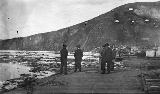 Watching the Spring Break-Up on the Yukon River, c1913.