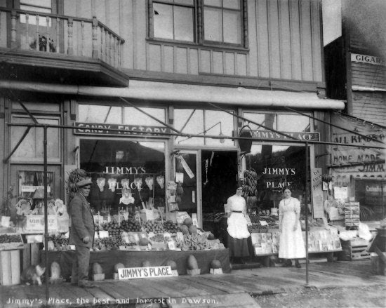 Jimmy's Place, the Best and Largest in Dawson, c1902.