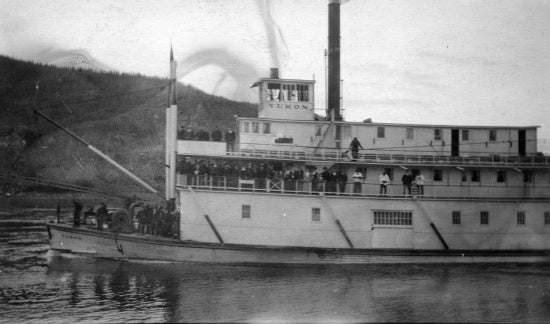 Sternwheeler Yukon moving Upstream, c1913.