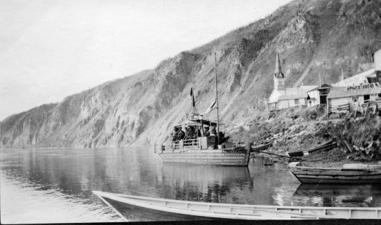 Large Scow at Dawson Waterfront, c1913.
