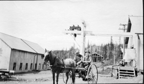 Travelling at the North Fork Power Plant, c1913.