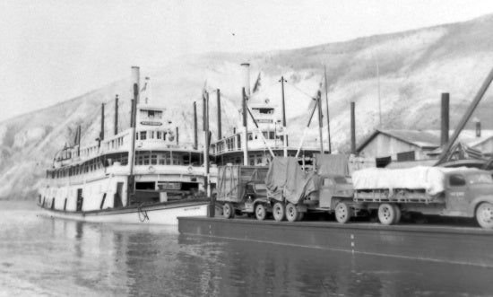 Barge of Army Equipment, c1944.