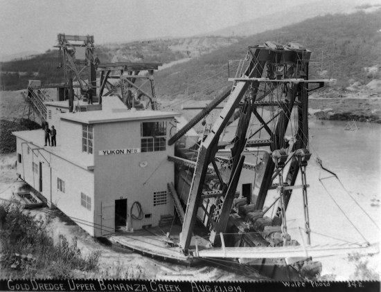 Yukon Gold Company's Dredge on Upper Bonanza Creek, August 21, 1914.