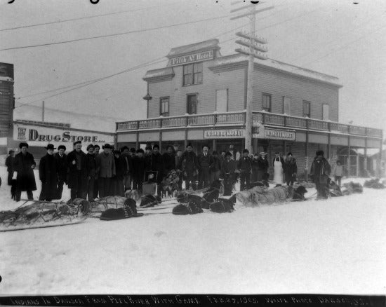 Peel River Indians in Dawson With Game, February 27, 1905