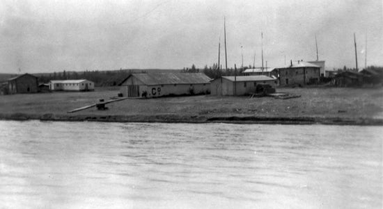 Waterfront, Circle City Alaska, c1944.