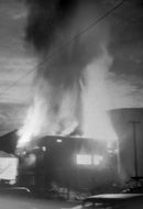 Old Dawson City Museum on Fire, June 5, 1960.
