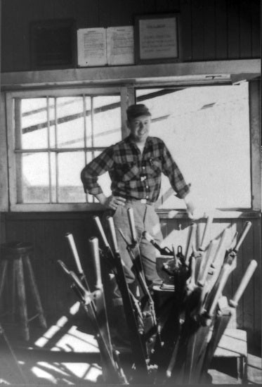 In the Winch Room of a Dredge, August 1960.