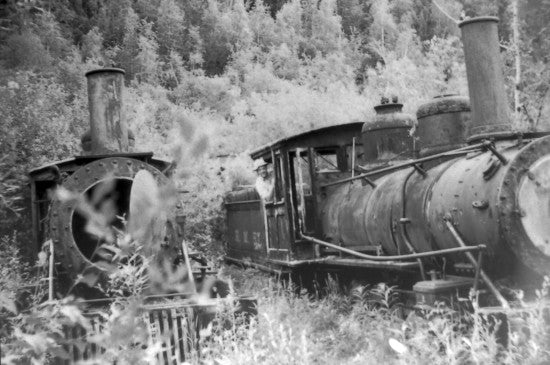 Klondike Mines Railway Engines, c1960.