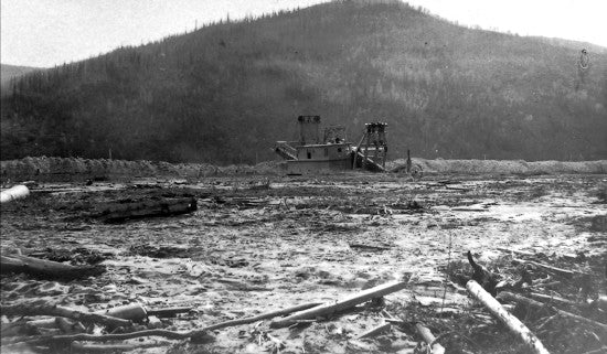 Yukon Gold Company Dredge on 87 Below Discovery, Bonanza Creek, c1909.